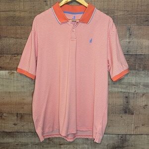 Johnnie-O West Coast Prep Men's Striped Polo size XL - Coral Golf Casual